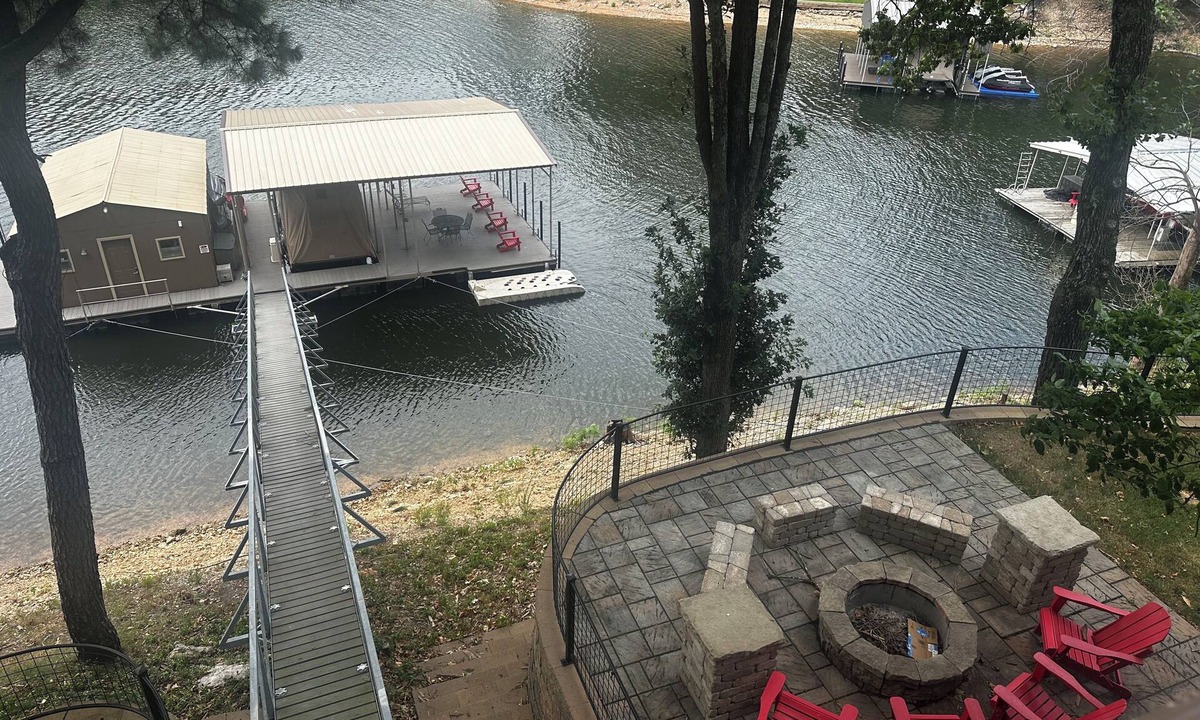 Afton House | Beautiful waterfront home on Grand Lake, Fire pit, private dock in Fishtail Cove