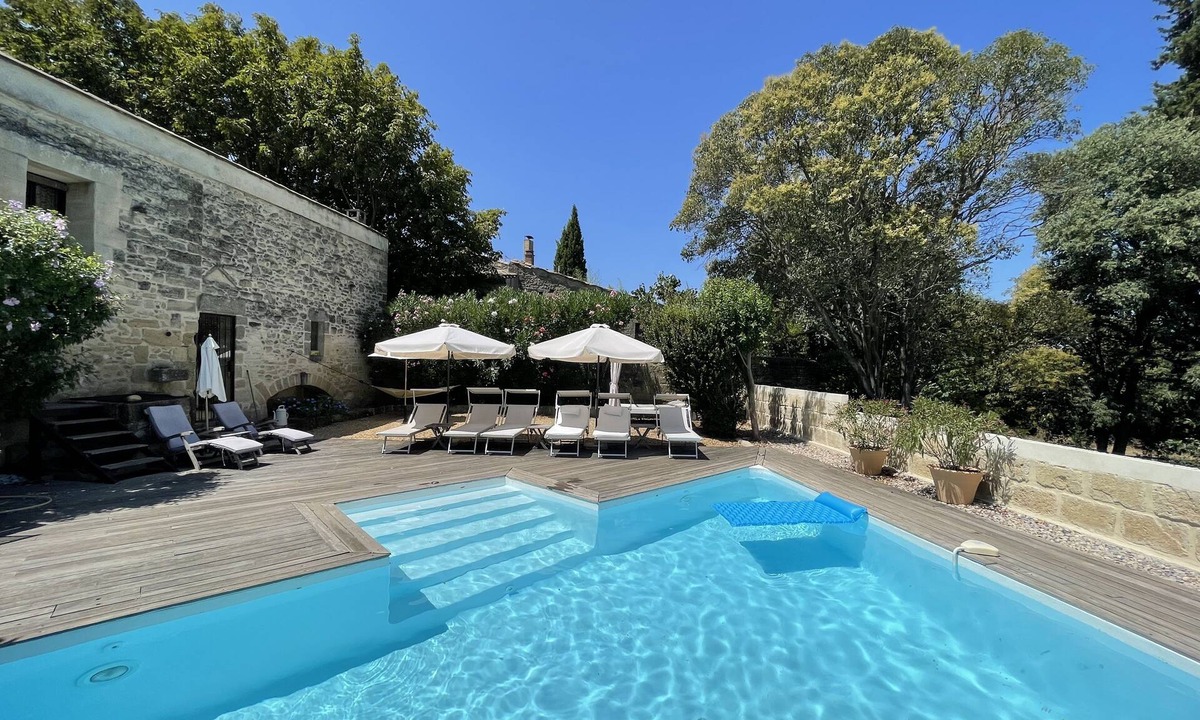 Aigues-Vives House | Beautifully restored wine makers house with private pool, AC and lovely view