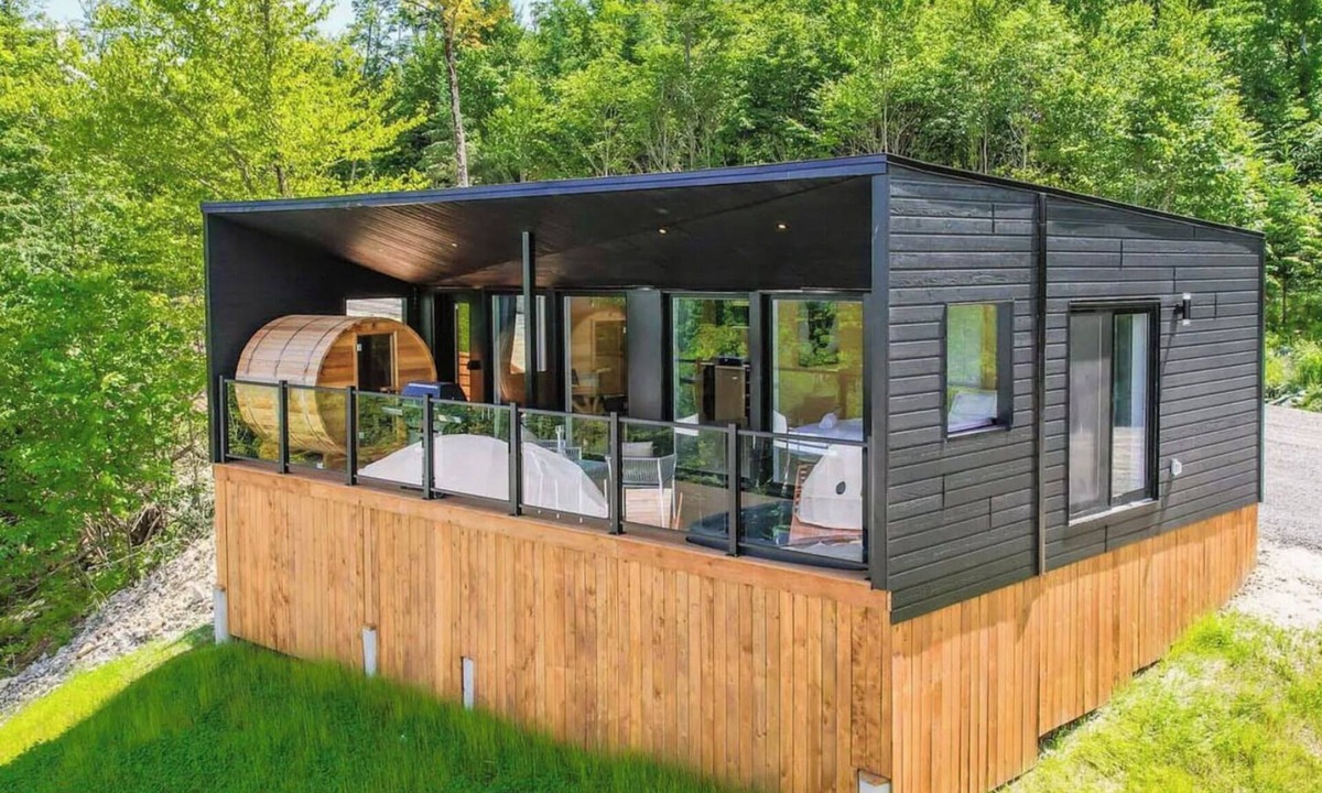 La Conception Cabin | Bel Air Tremblant USHUAIA 2 : 1 CHAMBRE, JACUZZI, SAUNA, SUPERBE VUES