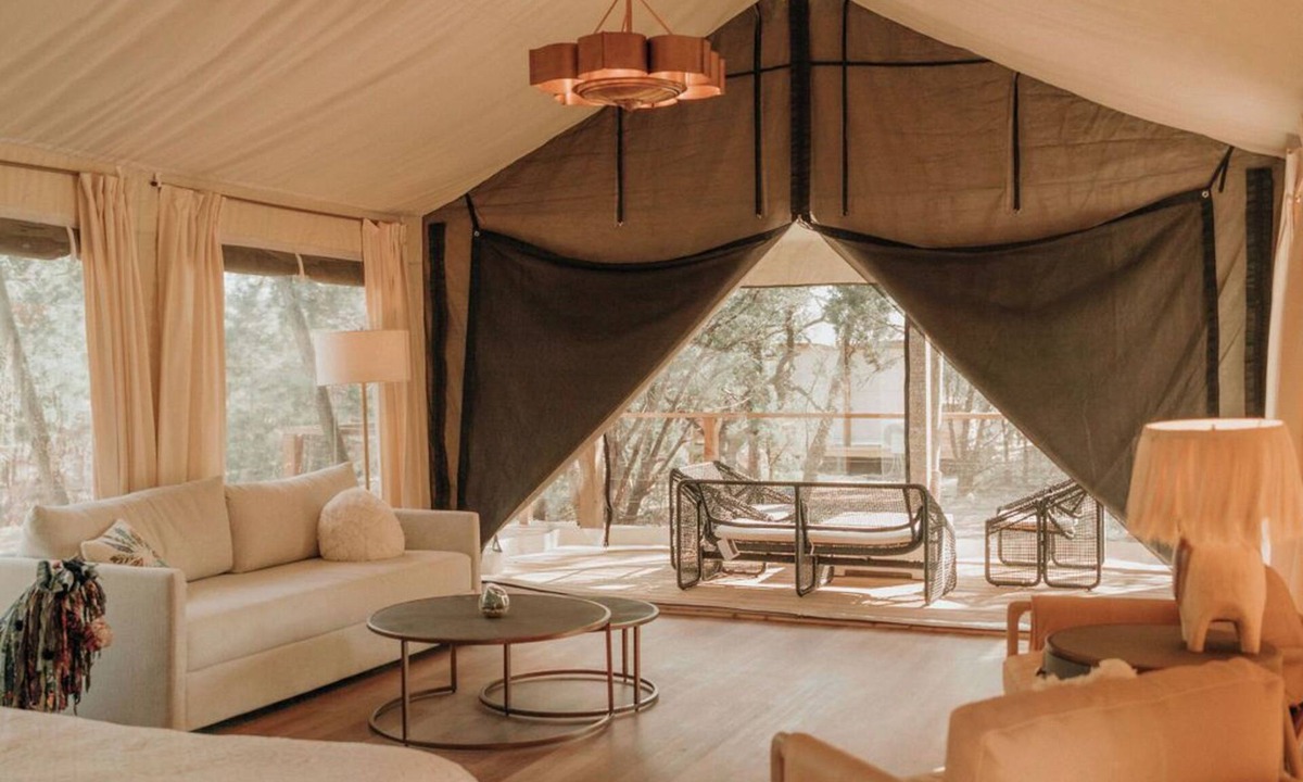 Johnson City Ski Chalet | Blue Mist - Luxury Glamping Tent
