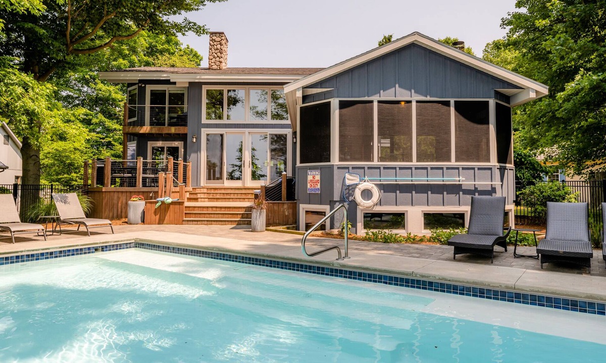 Lake Michigan Beach House | Blue Water Retreat - Spacious Lake Michigan retreat with In-ground pool