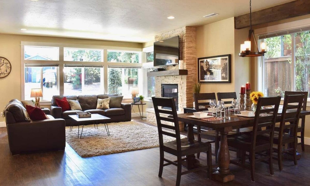 River West House | Bluebird Day - Red Door, a spacious 3BR home in Bend, OR, perfect for families.
