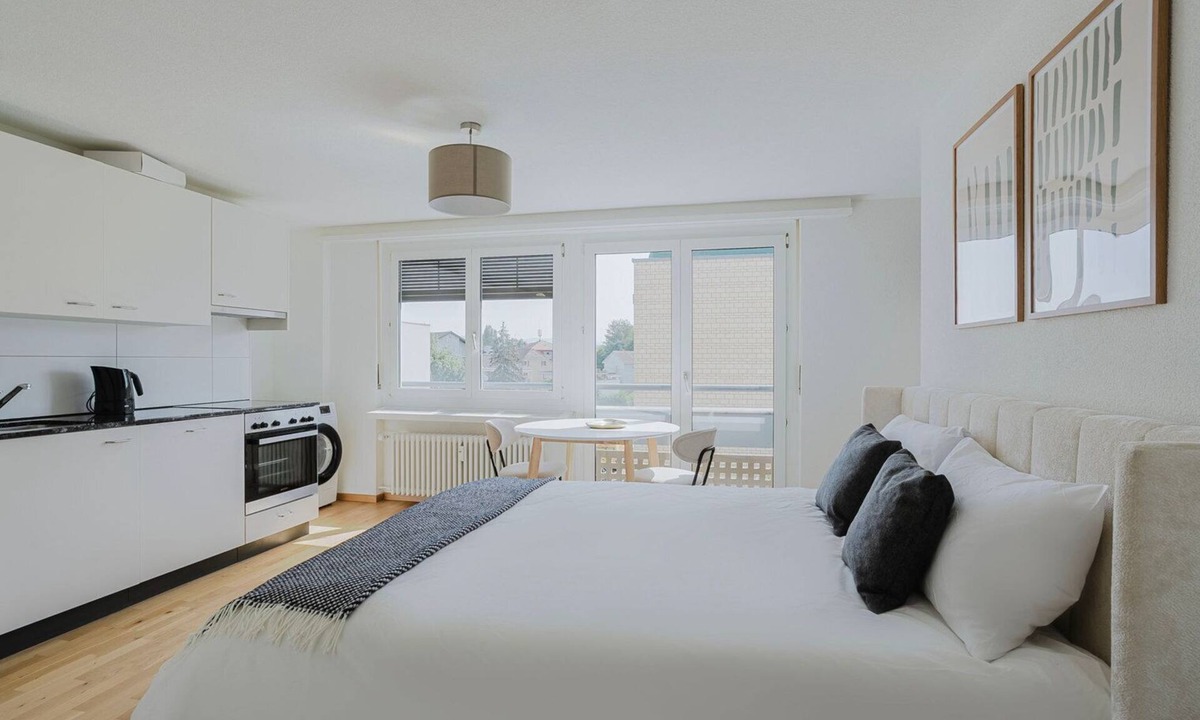 Birsfelden Apartment | Blueground | Birsfelden, elev, furnished + kitchen