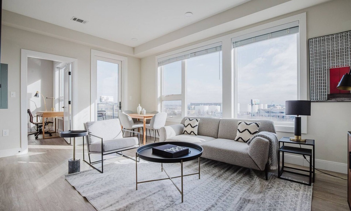 East Boston Apartment | Blueground | Jeffries Point, balcony, nr Harborwalk