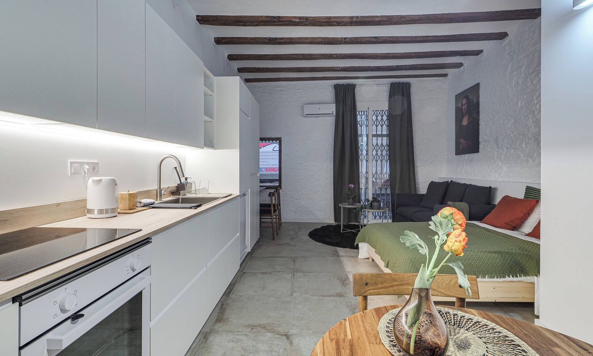 Sant Pere Apartment | Born 1BR Apartment in Quaint Barcelona with AC