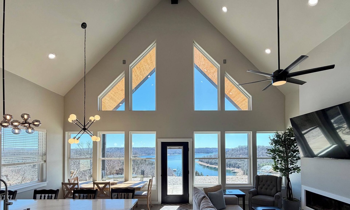 Garfield House | Brand-New Beaver Lake Cabin - Lake Views - Fire Pit - Sleeps Up To 9