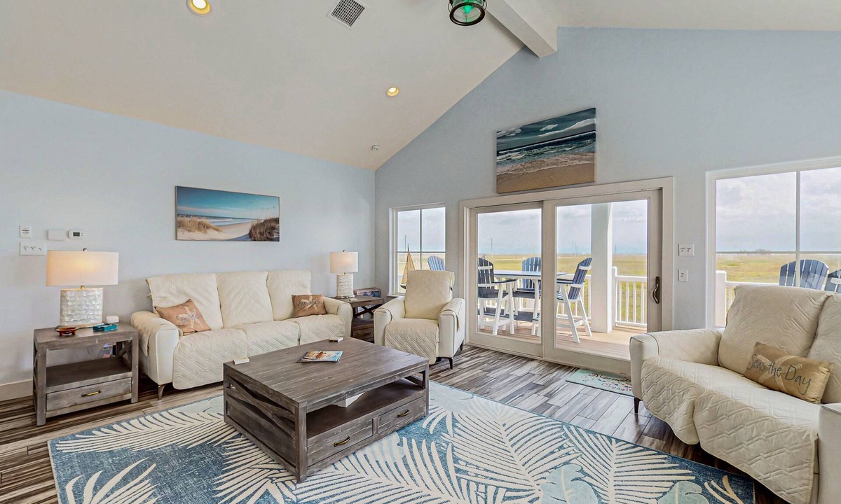 Port Aransas House | Bright and spacious home steps from the sand w/Shared Pool & Private Balcony