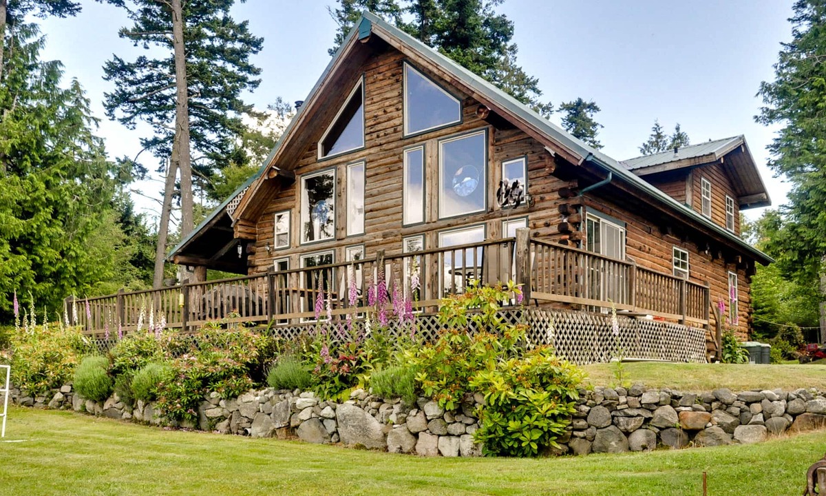Lopez Island House | Bright, Rustic Cabin with Breathtaking Bay & Mountain Views
