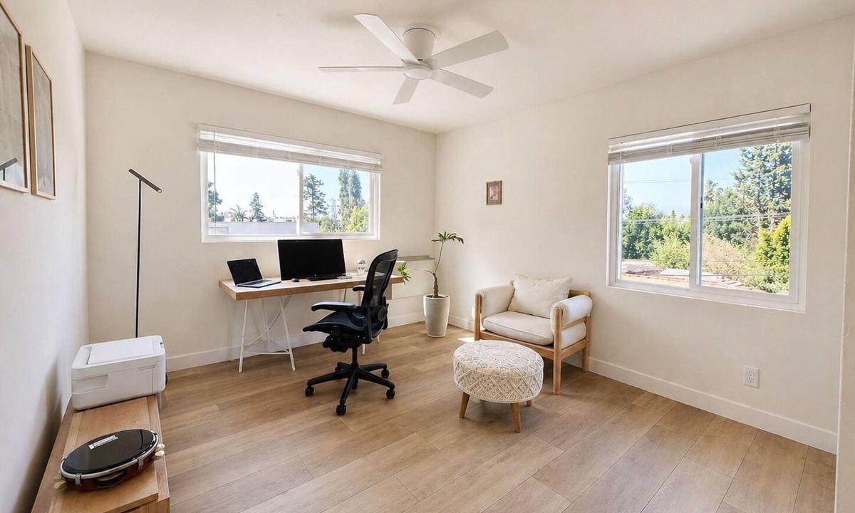 Studio City Apartment | Bright Studio City apartment with dedicated workspace