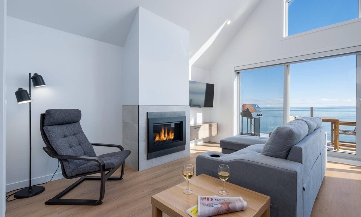 Petite-Riviere-Saint-Francois Condo | Panorama 1253: St. Lawrence View, Spacious Terrace
