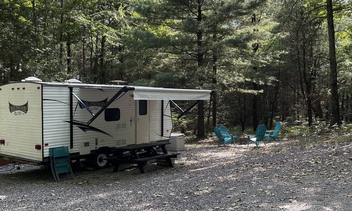 Benton House | Camper next to Rickett’s glen