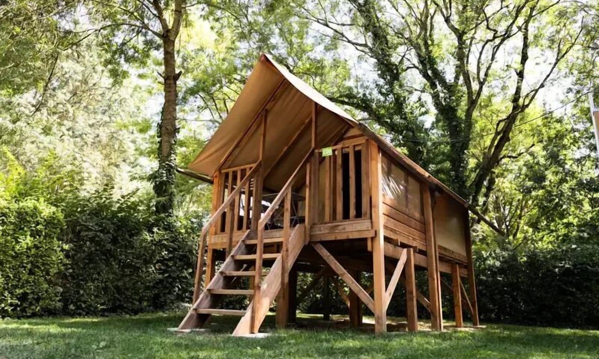 Brissac-Quince Cabin | Camping de l'Etang* - Unusual Nature Cyclo Tent 2 rooms for 2 people - Without sanitary facilities - Without kitchenette