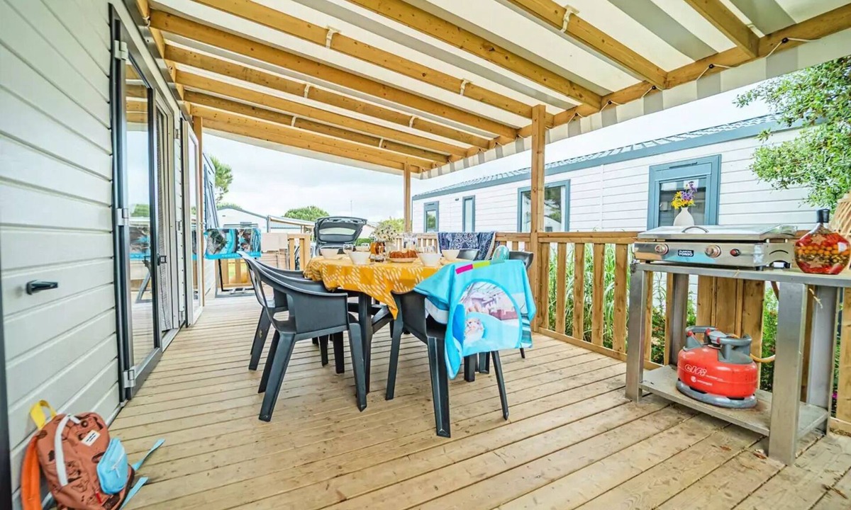 Brem Sur Mer House | Camping L'Océan* - Mobile home Ocean TV Plancha 3 Rooms 4 people