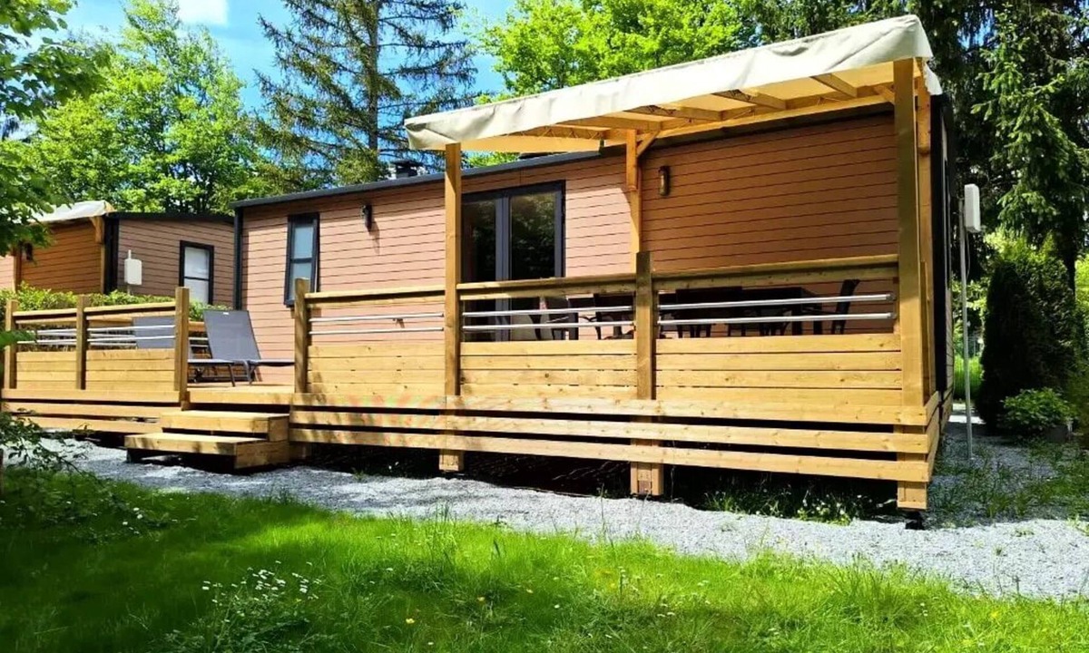 Leval House | Campsite Flower du Lac de la Seigneurie * - Ohara Cottage Garden Side Premium 36m² - 3 bedrooms + Terrace + TV + LV + Forest view 6 people
