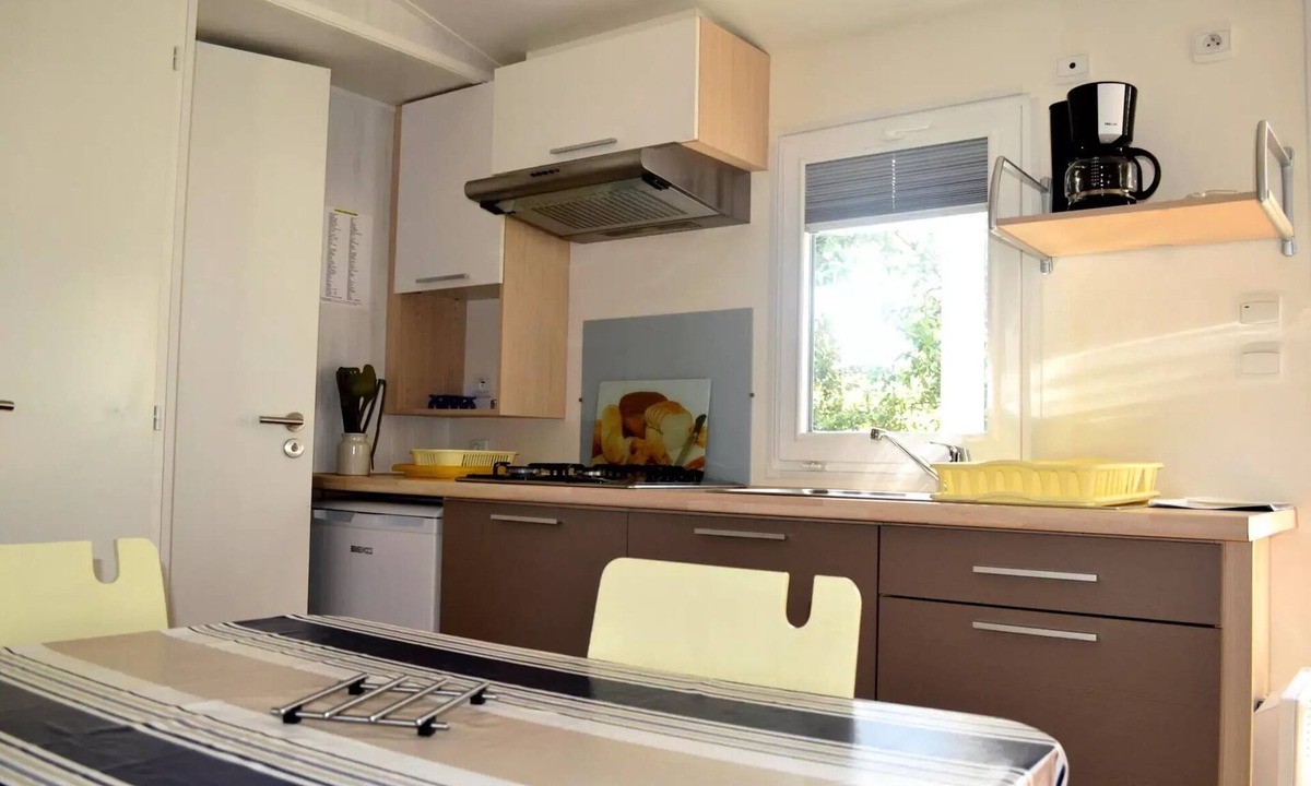 Junas House | Campsite Les Chênes * - MOBILE HOME Comfort - 21m2/Genvier, Mûrier and Aleppo pine 4 people