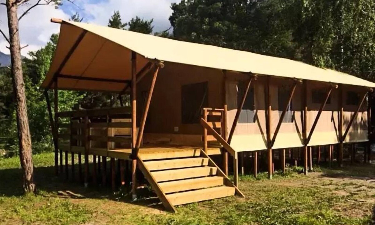Mostuejouls House | Campsite LES PRADES * - Lodge with sanitary facilities 35m2 6 people