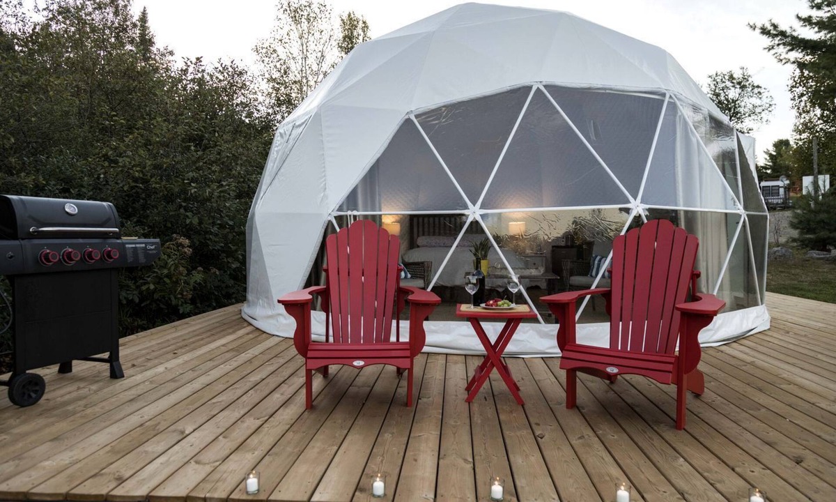 Whitestone RV Rental | Canadian Glamping Escape in Pet-Friendly Beach Dome in Dunchurch, Ontario