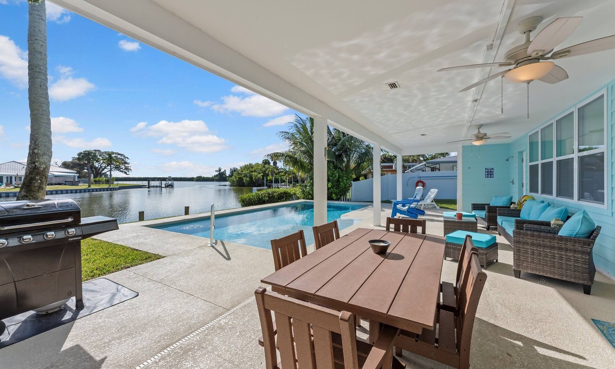 Cocoa Isles House | Canal-Front Home with Heated Pool