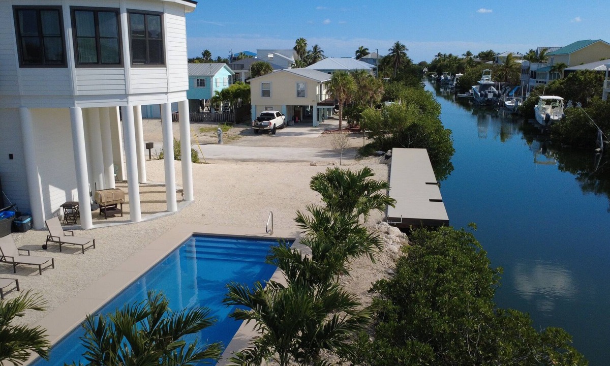 Little Torch Key House | Canal Home w/60ft Dock | Pool | 3 Min Open Water