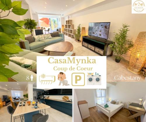 Cabestany House | Casa Mynka - Calme - Clim réversible centralisée - Wifi - Bureaux - Parking - Equipements bébés- Sudséjourconciergerie