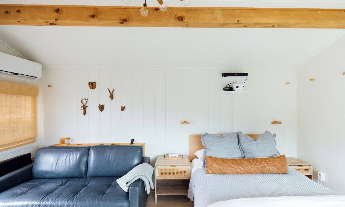Bath Cabin | Casita: Near Wineries & Keuka Lake: 100"Projector