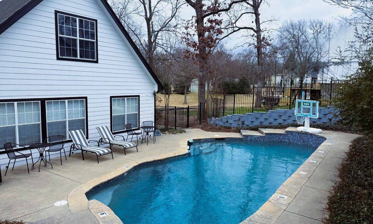 Caney City House | Cedar Sunsets - Lakefront retreat with Private Pool & Gameroom!