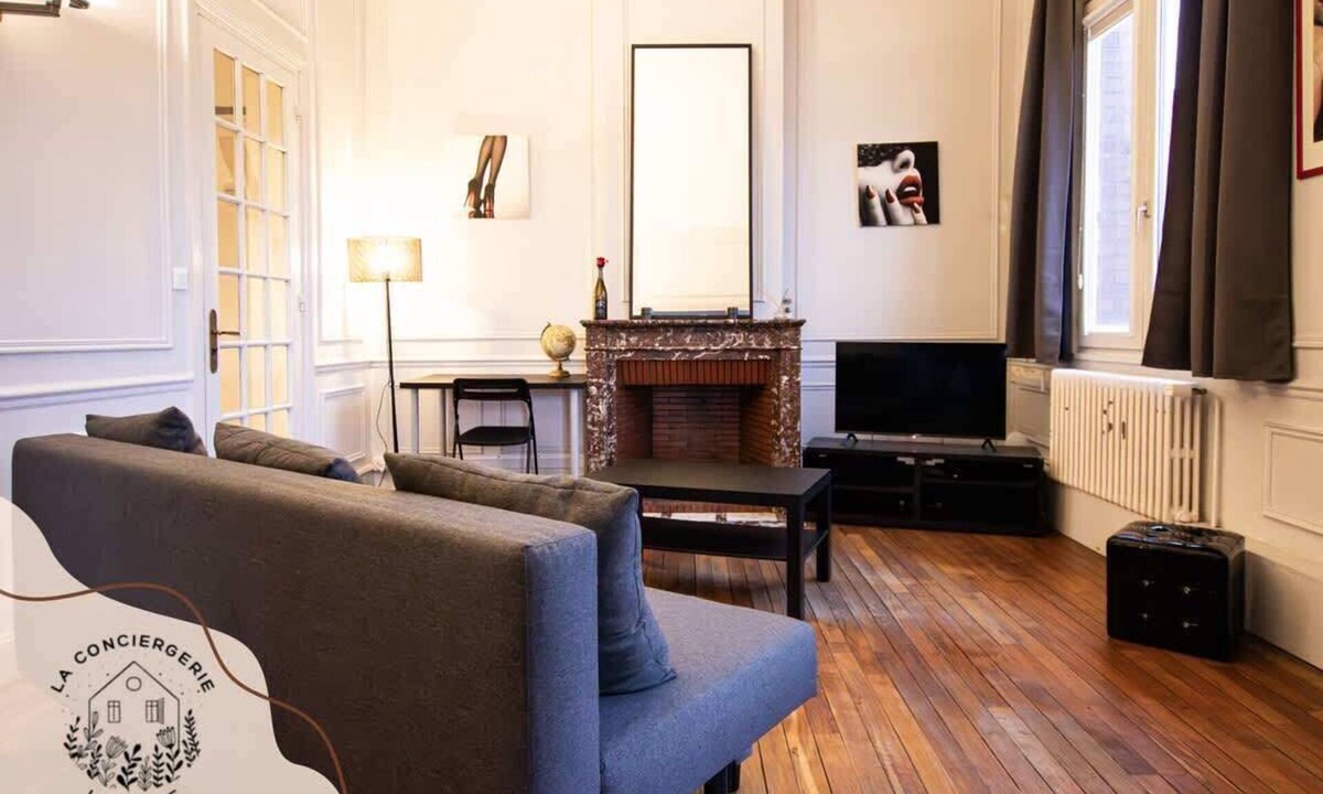 Lens Apartment | Centre Lens , L'Ohana 75 m² 4 pers près Bollaert Wi-Fi