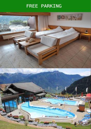 Ovronnaz Apartment | Centre Thermal - Studio SUD terrasse SOLEIL