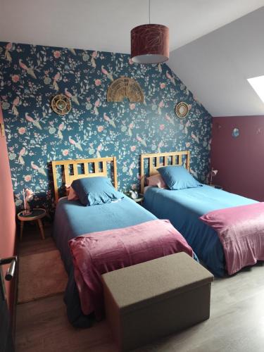 Tourville-la-Campagne House | chambre 2 lits d'une personne