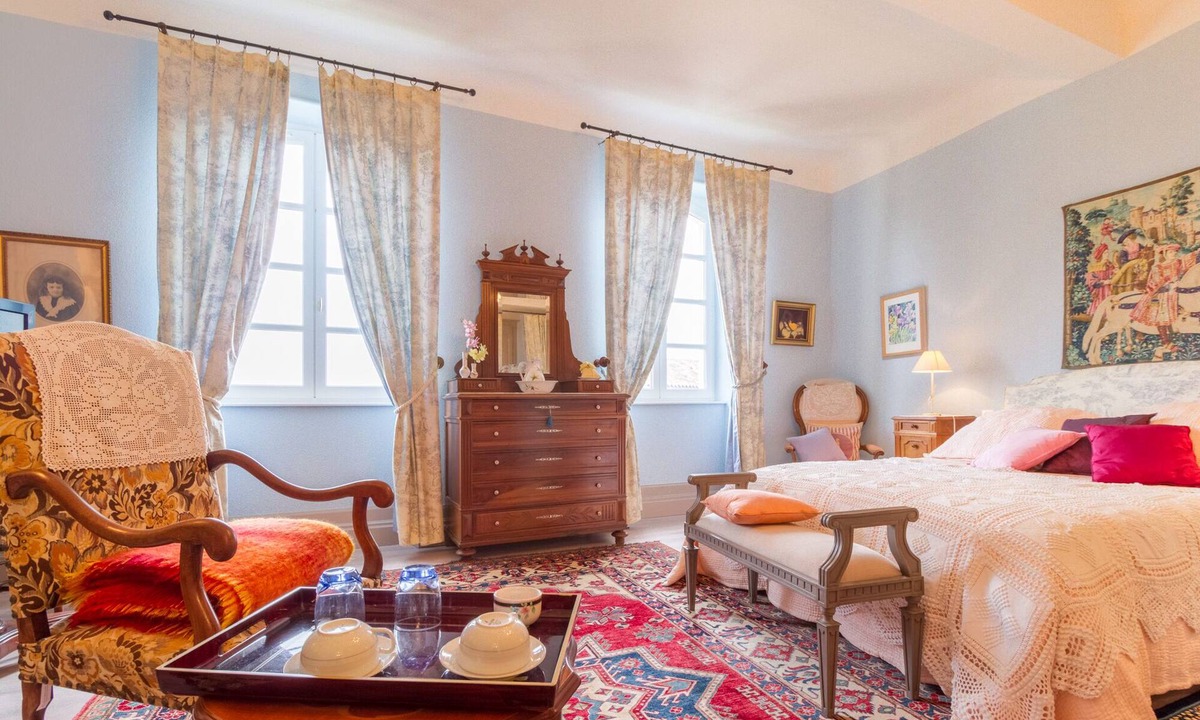 Tournecoupe House | Chambre BLEU, Bed & Breakfast Saint Roch av stay sharing kitchen, swimming pool