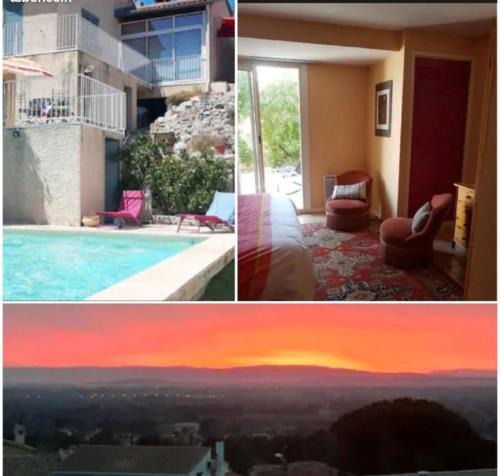 Villeneuve-les-Avignon Bed & Breakfast | Chambre pour 2 , Jardin Piscine Arrêt de bus 50m ,Climatisé