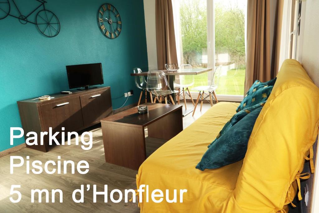 Equemauville Apartment | Charmant 2 pièces proche d Honfleur, piscine en saison, parking gratuit, Wifi