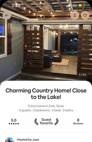 Azle House | Charming Country Home! Close to the Lake!