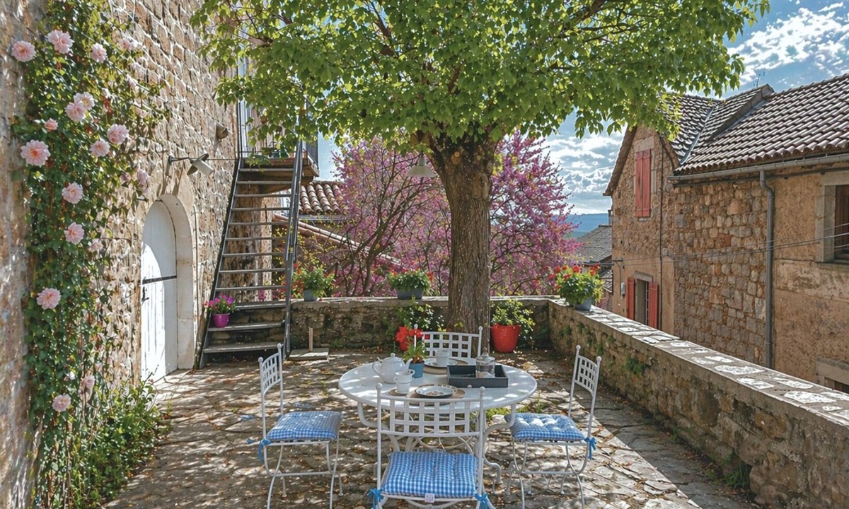 Montjaux House | Charming Family Home with Terrace & Views of Millau Viaduct