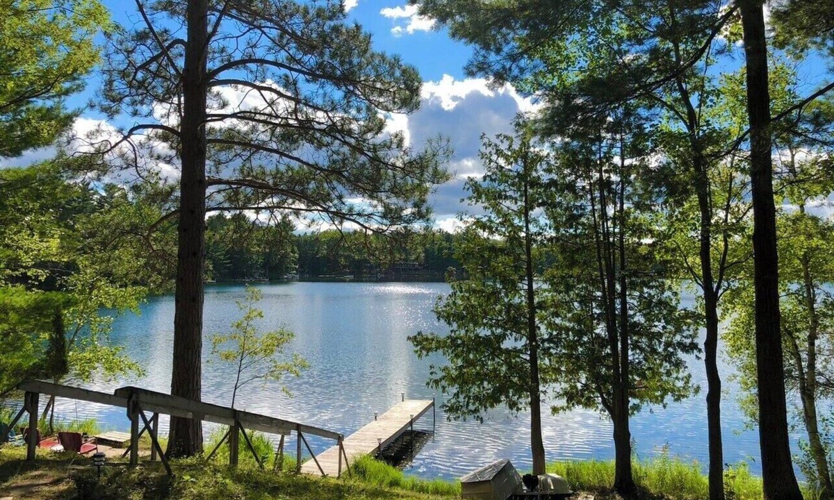 Kalkaska Cabin | Charming Lakefront Cabin with Gorgeous Views, Kayaks and Lakeside Fire Pit