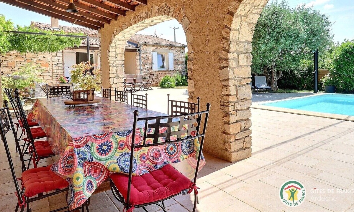 Salavas Villa | Charming villa L'Opaline - 4 bedrooms - 3 bathrooms - swimming pool - 5 air conditioners