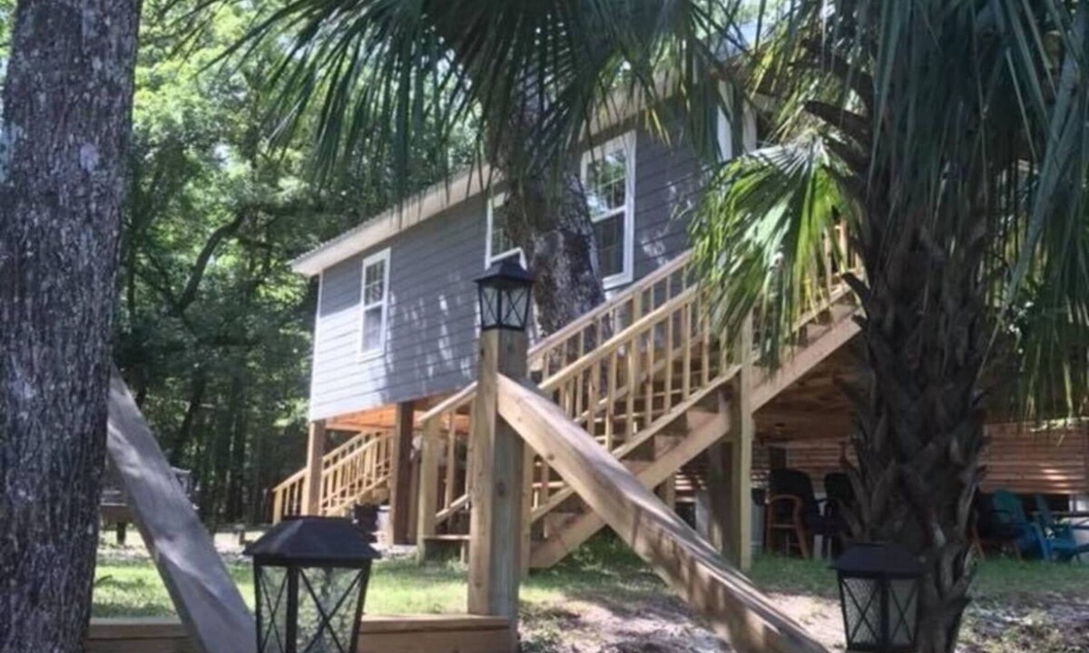 Clarksville Cabin | Charming waterfront barndominium on the beautiful spring-fed Chipola River.