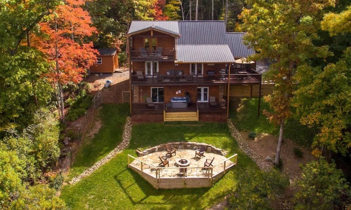 Ridgeline Vistas Cabin | Cherokee Sunsets-Radiant Mtn Sunset, Fire Pit