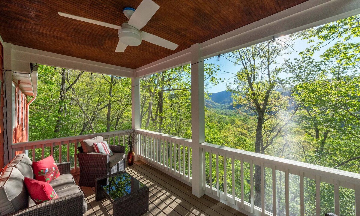 Montreat House | Cherry On Top | Modern Montreat Home with Screened Porch & Partial Mountain Views!