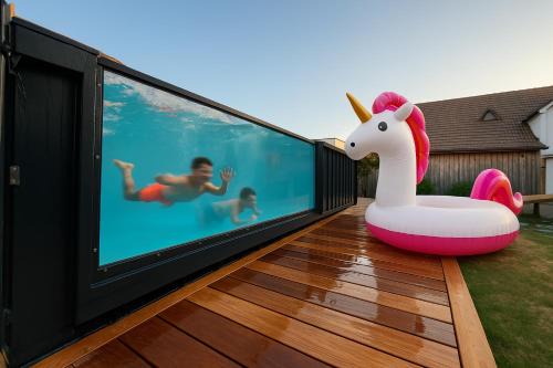 Saint-Pair-sur-Mer House | CHEZDAMDAM - la Villa du Thar - plage 300m piscine babyfoot arcade pingpong pétanque
