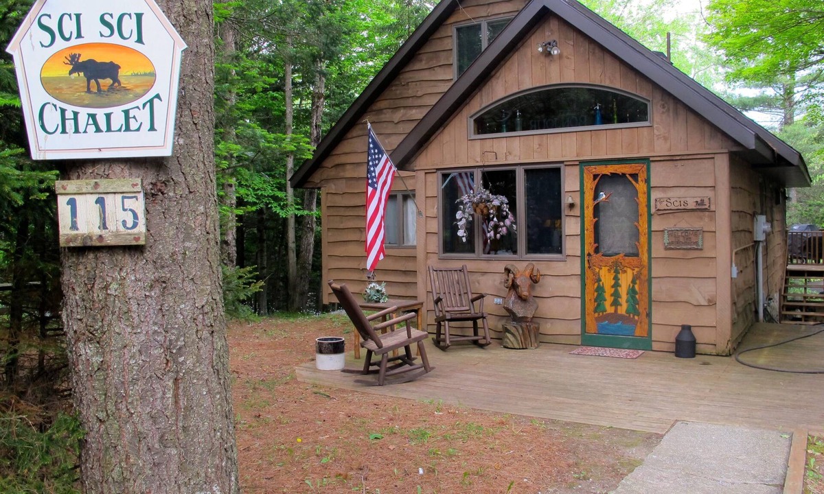 Town of Webb Ski Chalet | Classic Adirondack Chalet on Moose River -Summer weekly rentals only Sat. to Sat