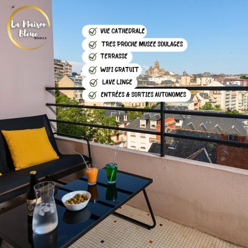 Rodez Apartment | Cocon, vue Rodez, terrasse, box, musée Soulages