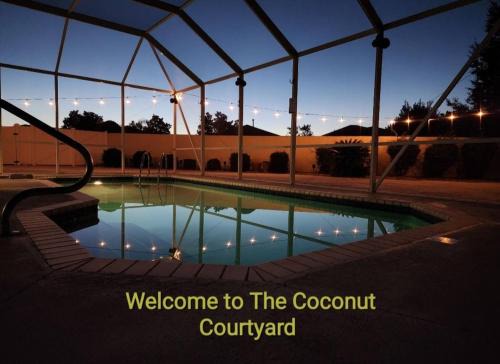 The Villages Villa | Coconut Courtyard, Tiki Hot Tub, Private Pool & Courtyard Retreat
