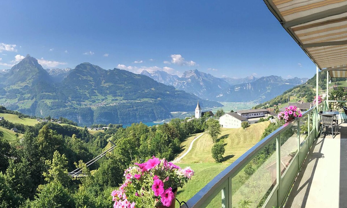Amden Apartment | Comfortable Family Apartment with Stunning Mountain Views in Amden