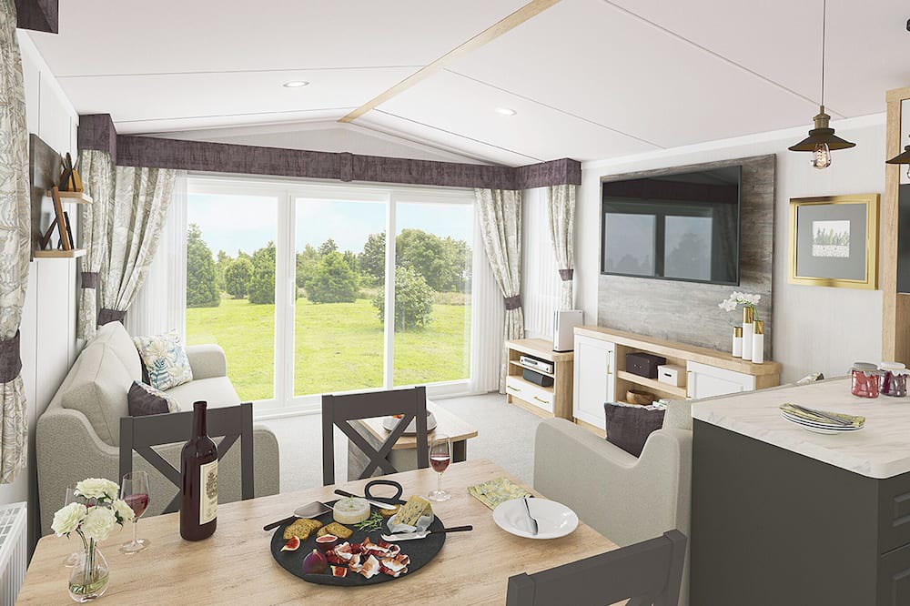 Ascog House | Comfortable, modern two-bedroom caravan sleeping four people.