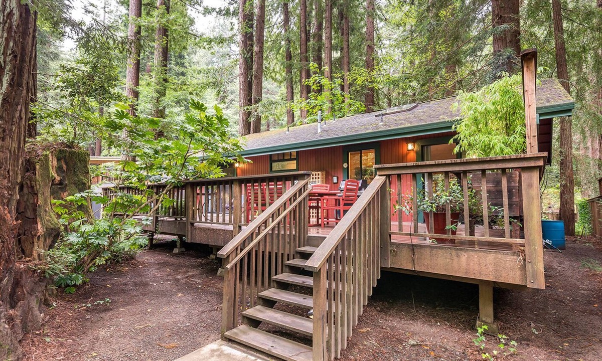 Cazadero Cabin | Complimentary Wine, Spa, Creekside Private Deck, Dog Friendly!
