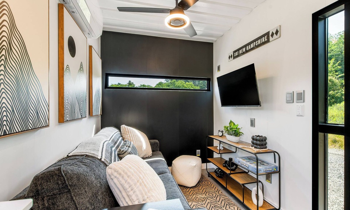 Littleton House | Container Home with Mountain Views Deck Fire Pit