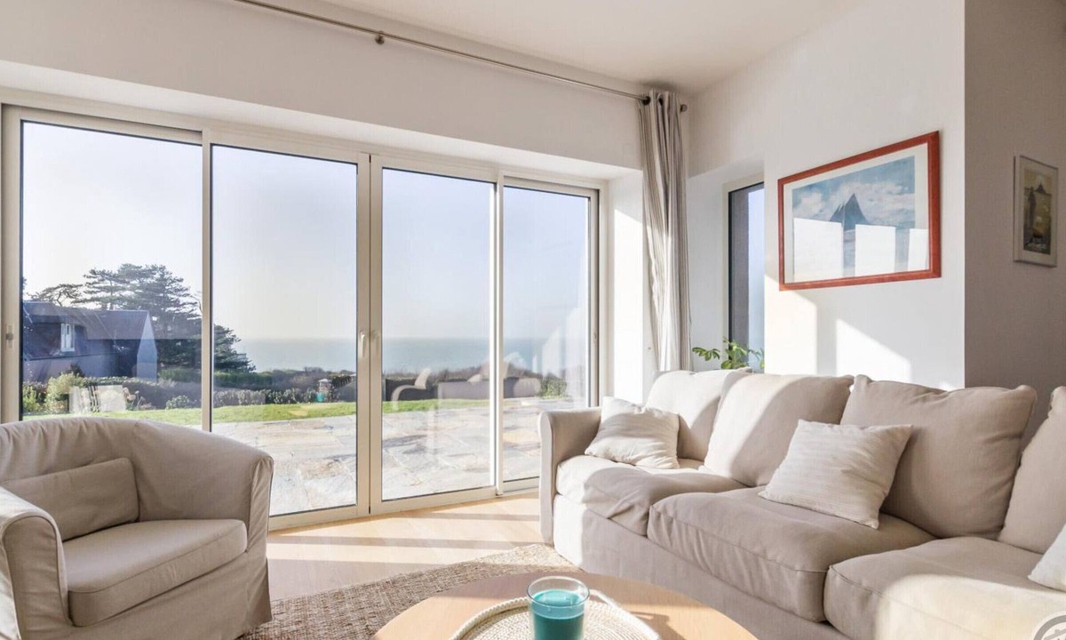 Carolles Cottage | Contemporary villa in Carolles with sea view and direct beach access