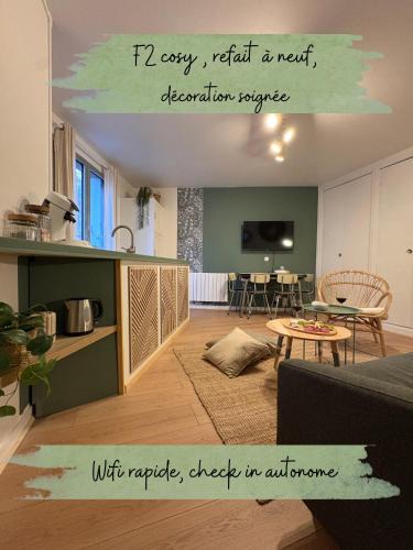 Saint-Jean Eudes Saint-Gilles Apartment | Cosy F2- Centre Caen & Abbaye