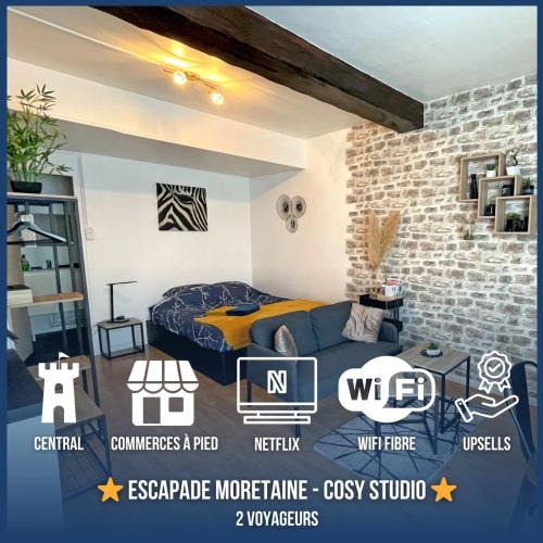 Moret-sur-Loing Apartment | Cosy Studio - Cœur de Moret - Bord du Loing à pied